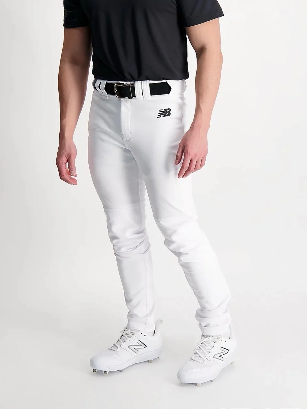 New Balance White Kids' Stretch Baseball Leggings
